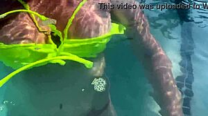 artemisia love flashing her juicy big tits in the pool underwater fetish public flashing sesh