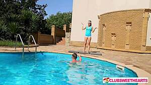 You can find me at the pool see how flexible i am at clubsweethearts