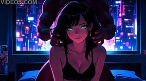pmv neon cyberpunk hentai girl ai