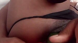 hot black milf caught masturbating