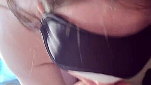 curvy german girlfriend gives blowjob with cumshot pov