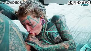 Anal Loving Hippie Gets Fucked And Cum Covered By Tattooed Guy With Big Cock