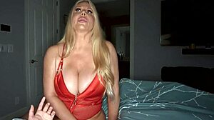 Neglected stepmom comes to stepsons bedroom for sex