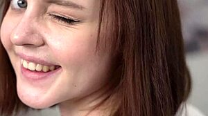 rough anal for 18yo liza ginger with perfect tits and cum in mouth