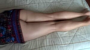 Stepson cums in my pussy after mutual handjob