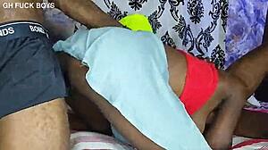 Fucking a teen slut hard in doggy style