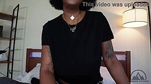 Thick black stepsis gives sloppy bj