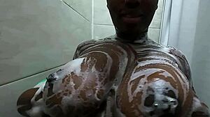 ebony girl ass clapping huge boobs nipples pierced hot stepdaughter in the bathroom