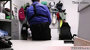Skinny gypsy shoplifter sarah caught again and this time her brown pussy will get a punish fuck