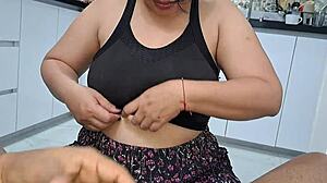 Cuckold records his wife while she fucks his stepson