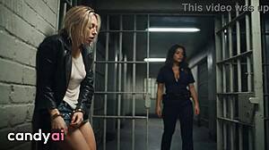 Busty Blonde Inmate Meets Guard