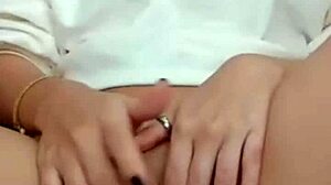 Hot Brunette Shows Pussy on Webcam Masturbating