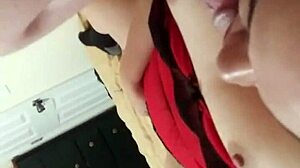 Mia's deep throat skills displayed in this video