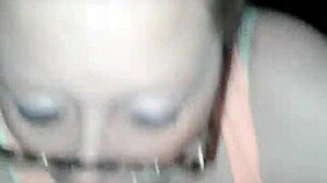 Amateur wife gives homemade blowjob to husband in bedroom