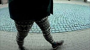 Exciting Norwegian Legging Fetish In Outdoor Setting!