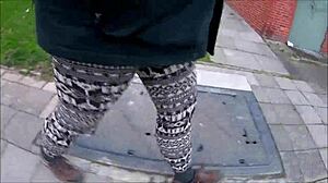 Exciting Norwegian Legging Fetish In Outdoor Setting!