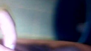 Masturbating long thick black cock