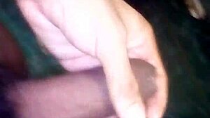 Masturbating long thick black cock