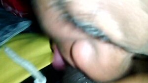 Ebony Beauty Feels Intense Pleasure Deepthroating Massive Black Cock.