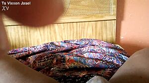 Sexy transsexual Jo moans in pleasure