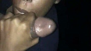 Young Woman Giving Head to a Massive Monster Cock in Detailed Blowjob Scene
