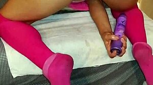 Velvet Rain Milf Pink Pleasure Party with Huge Homemade Toys Squirting