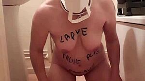 Hey, check out this masked slave training session