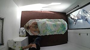 Kristi love gets a relaxing massage