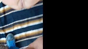 Naked outside she masturbates and wants to fuck