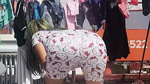 Latina neighbor hangs panties, causing huge erection in anime