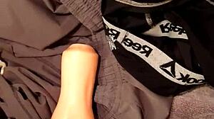 Feeling the tight pussy outdoors in public