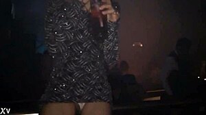 kim showing tanga and pussy in df club.