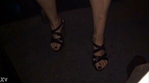 kim showing tanga and pussy in df club.