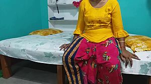 Pampa in yellow dress gives blowjob and gets fucked