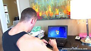 Sheena Ryder's Ass Gaped Hard By Monster White Cock In Oiled Anal