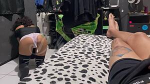 My sexy maid wanted sex during massage