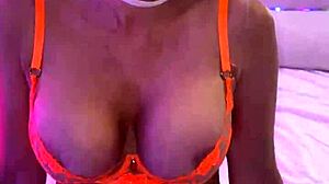 Linzee Ryder, my real-life MILF Barbie, gags on me in POV. Her shaved pussy rides cowgirl in sexy lingerie.