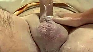 oiled handjob leading to intense masturbation