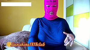 Busty webcam model shows tits and ass!