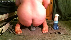 Slut Crams Ass with Extreme Toys