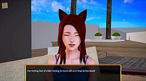 Amateur PC gameplay with a redhead beauty