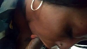 Ebony Angel Harley Hunter Gives Sloppy Deepthroat