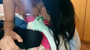 Dulce Plays With Her Blouse Threads