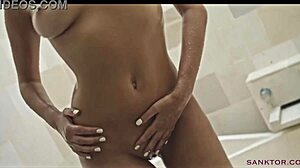 sanktor 111 playmate with natural tits masturbates erotically alone