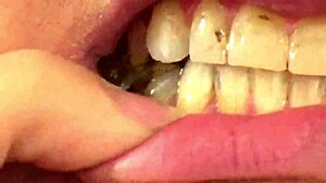 fifi foxx casually munches gummy bears in close-up mouth vore