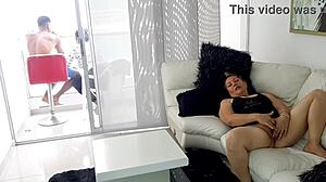 I Caught My Horny Stepmom Masturbating And Licked Her Shaved Pussy