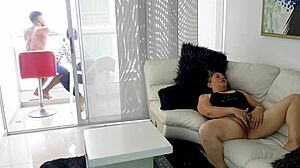 I Caught My Horny Stepmom Masturbating And Licked Her Shaved Pussy