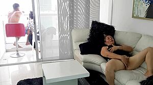 I Caught My Horny Stepmom Masturbating And Licked Her Shaved Pussy