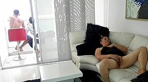 I Caught My Horny Stepmom Masturbating And Licked Her Shaved Pussy