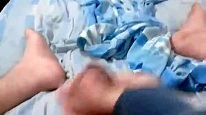 Feeling overwhelmed after the intense cum release.